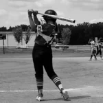 Black and White Fastpitch Softball Batter Bat